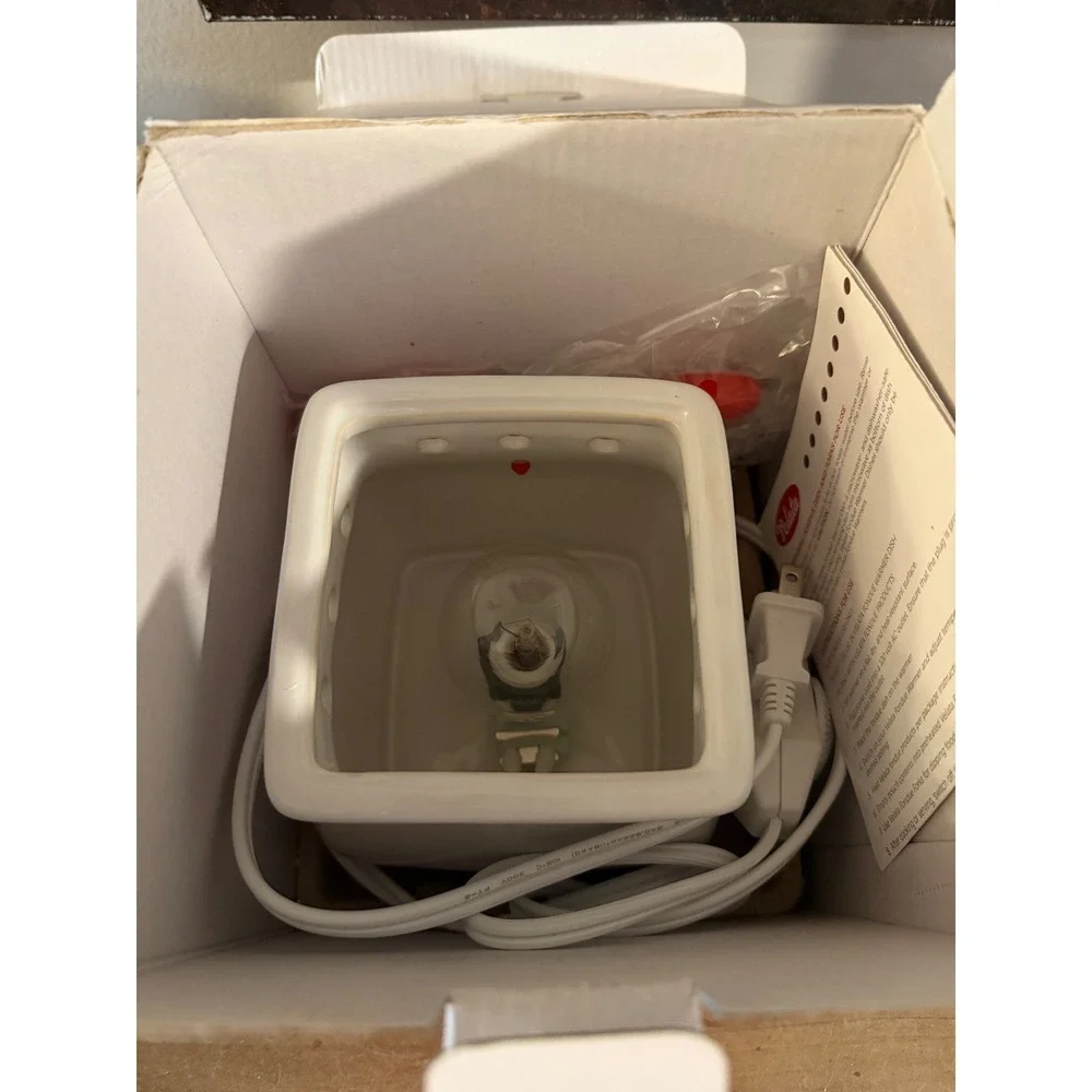 Scentsy Velata Maraschino Curve Fondue Warmer‎ Base Silicone Dish Complete Set
